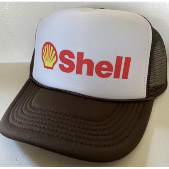 60s 70s Retro Vintage Style Shell Oil Hat Gasoline Trucker Hat Racing Fans Cars - Picture 2 of 2